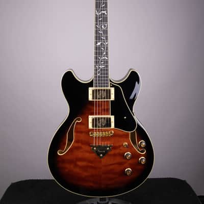 Ibanez Artcore Expressionist AS93QMSP Semi-Hollowbody Electric Guitar - Dark Brown Sunburst image 2