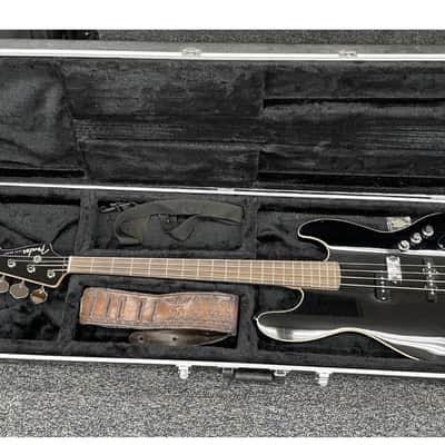2020 Fender Aerodyne Jazz Bass 2020 MIJ Black 4-String Made in Japan w Hard Case & Strap Excellent image 2