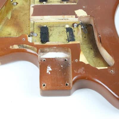 1963 Vintage Fender Jazzmaster BODY ~Lightweight 4.5lbs~ Killer RELIC Brown Refin USA 1960s Pre-CBS L-Series image 11