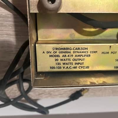 PAIR of Stromberg Carlson AR-419 hi-fi tube power amps stereo amplifiers 6L6 image 5