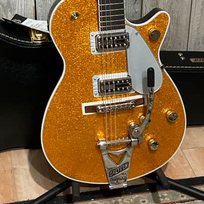 NEW Gretsch G6129T-89 Vintage Select '89 Sparkle Jet with Bigsby Gold Sparkle, "The Chris Cornell Jet" image 18