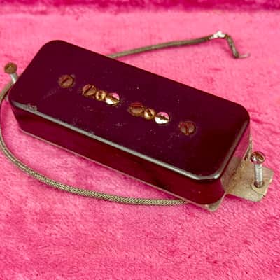 1960's Gibson P-90 Soapbar Guitar Pickup with Cover Vintage Circa 1966-1968 image 3