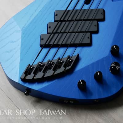Mayones Ori 5 Enji Bass Namm Show Build-Mecha Blue image 7
