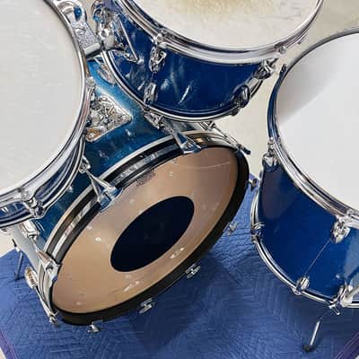 Vintage 1970s Slingerland Modern Solo Outfit No. 2R in Blue Sparkle image 6