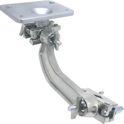 Dual Drum Tilting Accessory Clamp with Electronic Module Mounting Plate Metal Electronic Drum Module Mount Holder for Electronic Controller Multi-Pad Drum Pads Drum Set Cymbal Stand image 1
