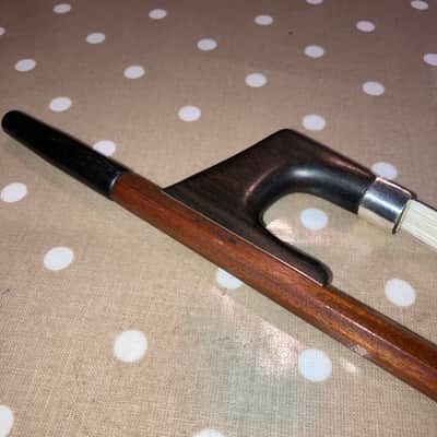Double Bass German Frog Bow - Roy Collins - Pernambuco - 1/4 Size - Unique image 3