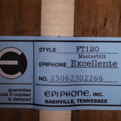 Epiphone Excellente Acoustic Guitar, Antique Natural Aged Gloss image 11