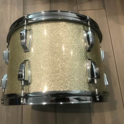 Ludwig 13" Silver Sparkle 3 Ply Maple tom drum 1960's image 7