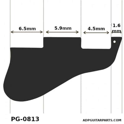 Long Black 5ply Humbuckers Pickguard for Gibson ES-335 345 355 image 3