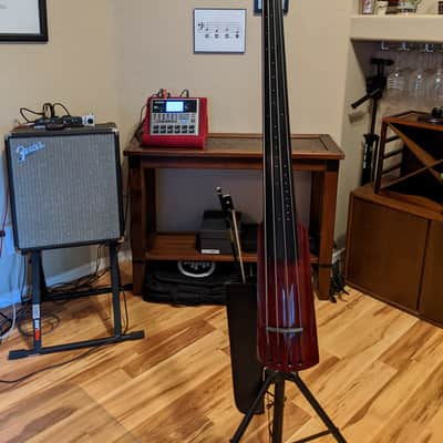 NS Design WAV4c Electric Upright Bass  Transparent Red image 1