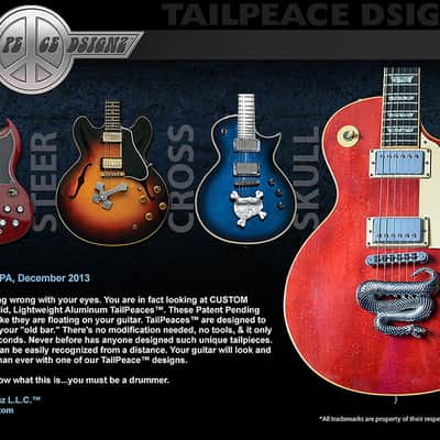 Gibson Tailpiece bridge custom made Snake Chrome image 4