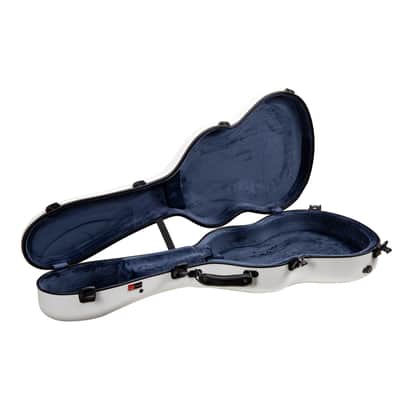Crossrock Poly Carbon Case fits 4/4 Classical Guitars, Anti-scratch Flight Case in White image 2