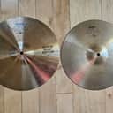 Paiste 14" 404 "Brown Label" Medium Hi-Hat cymbals (Pair) 1980 - 1985 - Traditional