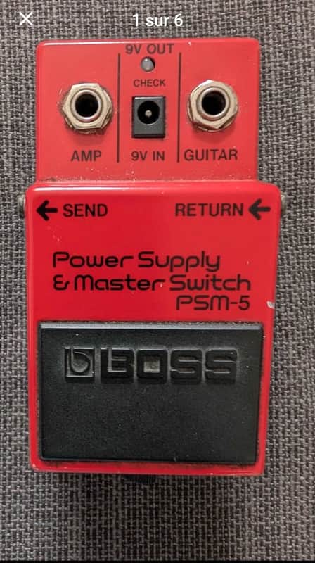 Boss PSM-5 Power Supply & Master Switch (Red Label) 1984 - 1990 - Red image 1