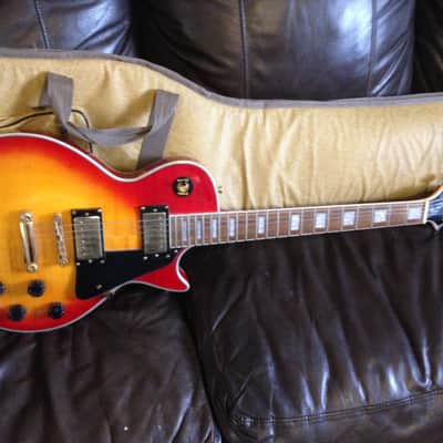 Epiphone Les Paul Custom Electric Guitar Cherry Sunburst image 1