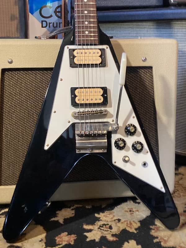 Orville ‘67 Reissue Flying V MIJ w/ Maestro DiMarzio Pickups 1996 - Black image 1