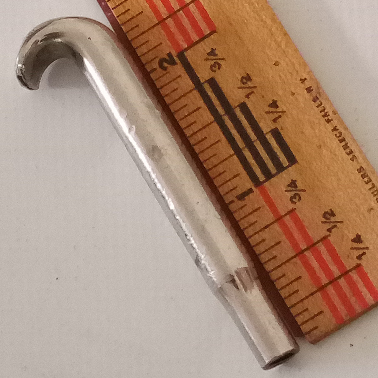 Leedy 10-24 Hook-Threaded Nickel-Brass Claw Snare/Bass Drum Tension-Rod 2.5" NOB — main photograph