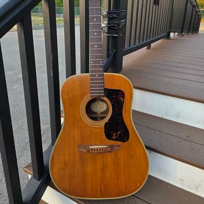 1969 Guild D-40 Acoustic Guitar – Hoboken NJ – Serial AJ3154 – w/ Original Case image 2