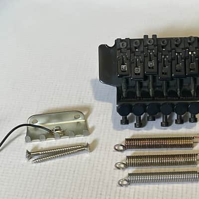 2000's Black Electric Guitar Licensed Floyd Rose Double Locking Tremolo Bridge image 1