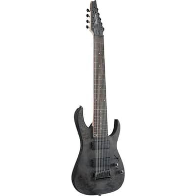 Ibanez RG Axe Design Lab RG9PBTGF 9-String Solid Body Electric Guitar with Macassar Ebony Fretboard, Right-Handed, Transparent Gray Flat image 6