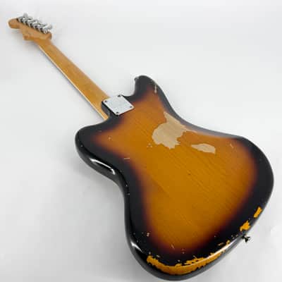 2011 Fender Kurt Cobain Signature Road Worn Jaguar - 3 Colour Sunburst image 3