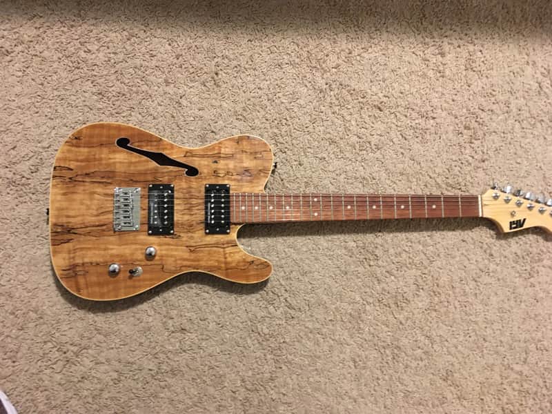 IYV IVY Thinline Tele Natural ITF-300 NA Spalted Maple Gig bag