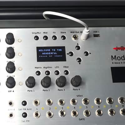 JoMox Mod FM mounted in Amo box with behringer power supply image 2