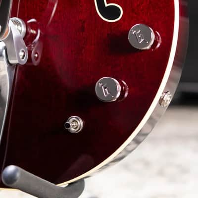 Gretsch G6119T-62 Vintage Select Edition '62 Tennessean Hollow Body with Bigsby Electric Guitar - Dark Cherry Stain with Hardshell Case image 15