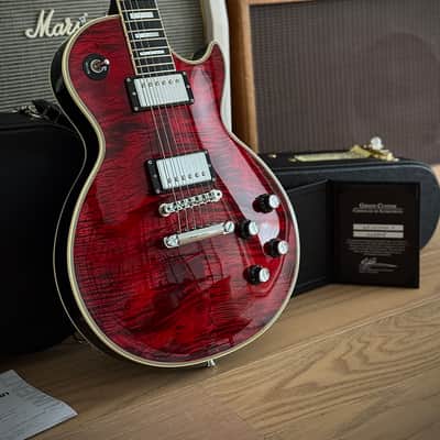 Gibson Custom Shop Les Paul 1968 Custom Fire Tiger Aus Erstbesitz, Flamed Top, nur 4,24kg, div. Upgrades! 2010 - Red Fire Tiger Flame image 18