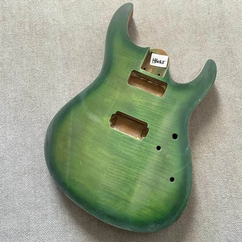 Mahogany Wood HH Tiger Maple Top Guitar Body image 1