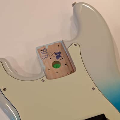 Left Handed 2022 Fender Player Plus Precision PJ bass Bel Air Blue fully loaded body image 6