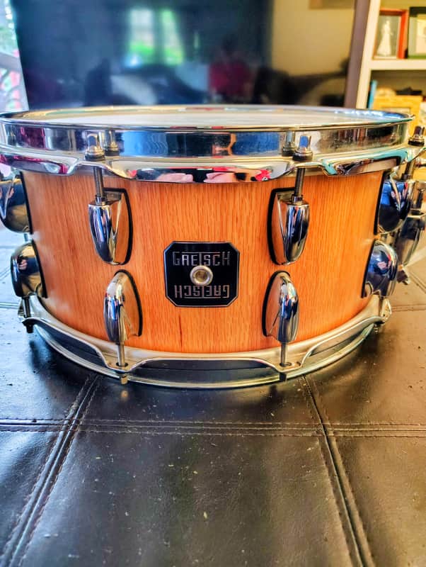 Rare 14X 6.5 Gretsch Gold Series Oak Stave Snare Drum image 1