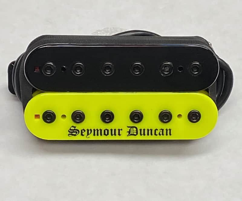 Seymour Duncan Black Winter Blackened Trembucker Bridge Pickup - Neon Yellow/Black Zebra image 1