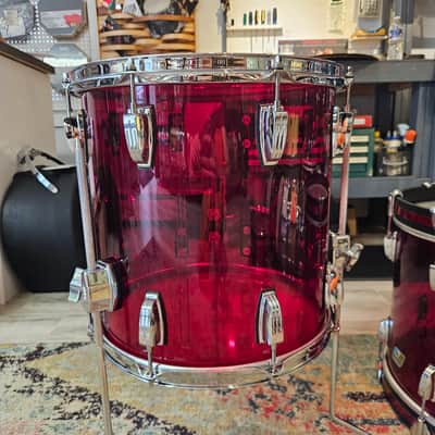 Ludwig Red Vistalite 20-14-12" Downbeat Drum Kit 2023 image 12