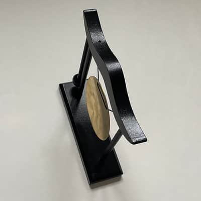 Generic Desktop Gong Wind Gong Table Percussion Instrument Home Decoration Art Decorative Small Crafts with Stand and Mallet Ornament image 5