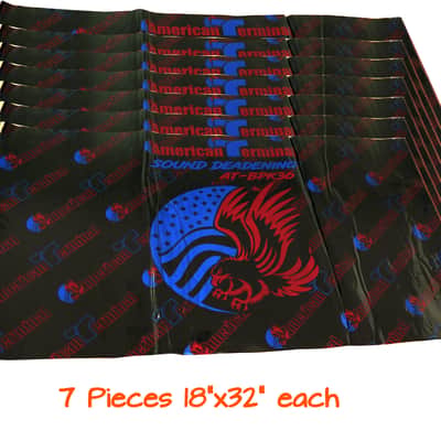 American Terminal AT-BPK28-7 7 Sheets 18" x 32" Sound Deadening Noise Insulation Vibration Dampening Material Bulk Kit + Roller image 2