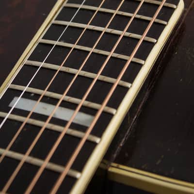 D'Angelico Style B Arch Top Acoustic Guitar (1938), ser. #1350, original black hard shell case. image 13
