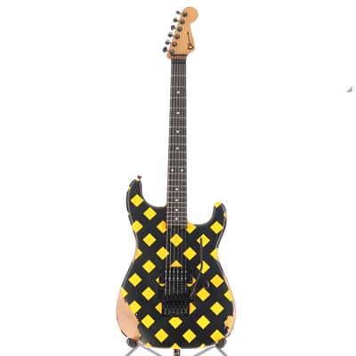 Charvel Super-Stock SD1 H FR EB Electric Guitar Diamond Life Yellow and Black (C4)(52590) (52590) image 6