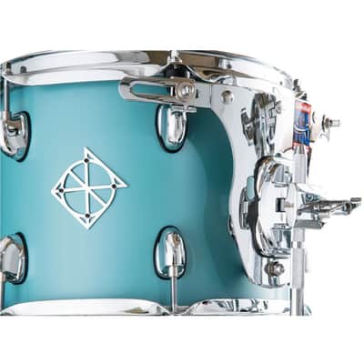 Dixon PODCSTM422-01-QB Cornerstone Maple Shellset 4pc Satin Quetzal Blue image 3