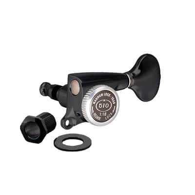 SGS510Z Magnum Lock 3 Aside Traditional Locking Tuners 18:1 Ratio-Black Chrome (Cosmo) image 3