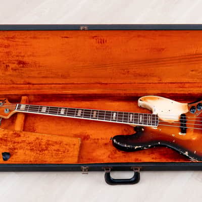 1968 Fender Jazz Bass Sunburst Faux Burst Vintage Bass w/ Case image 21