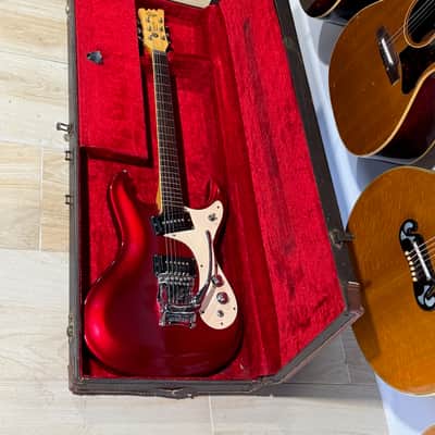 Mosrite Ventures Guitar 1965 - crazy rare & clean Candy Apple Red Metallic example ready for your collection. image 16