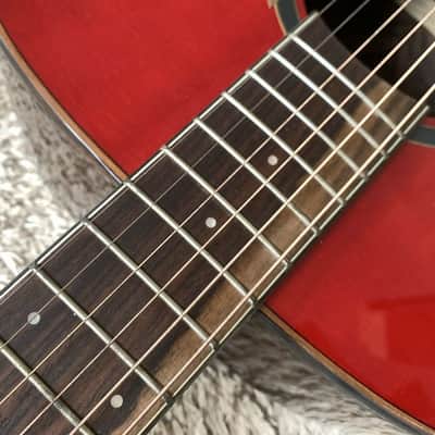 Red 41 Inch Acoustic Guitar, Spruce Mahogany Body, Rosewood Fingerboard Neck image 12