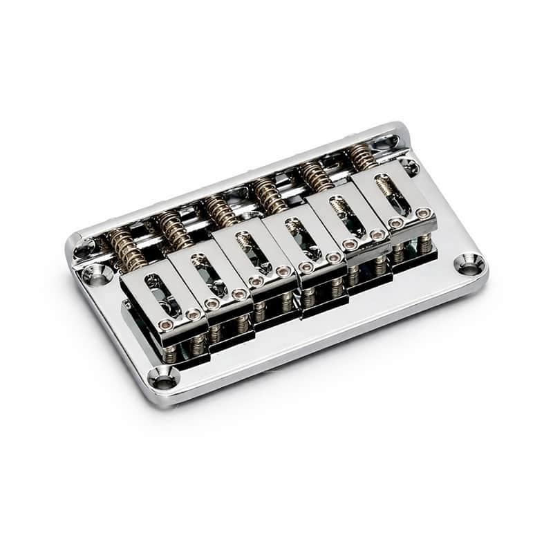 Gotoh GTC101 Hardtail Bridge – Electric Guitar Top-Mount Fixed Bridge with Brass Saddles, Chrome Finish, 6-String - GTC101 image 1