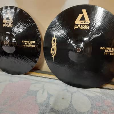 Paiste 14" Black Alpha Slipknot Edition Sound Edge Hi-Hat Cymbals (Pair) image 3