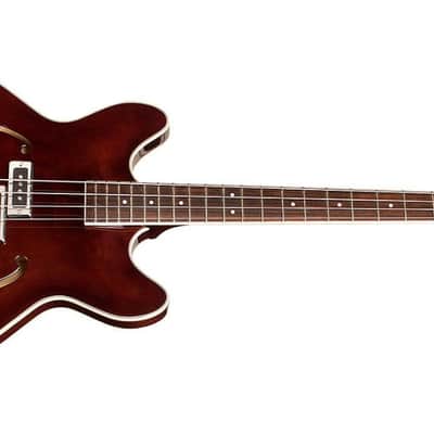 Guild Starfire I Bass Semi-Hollow Body Double-Cut, Short-scale Vintage Walnut image 2