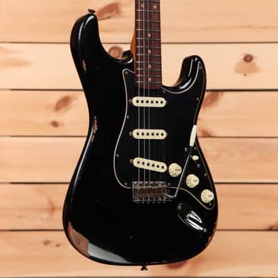 Fender Custom Shop Limited Roasted 1960 Dual Mag Stratocaster - Aged Black-CZ567439 image 1