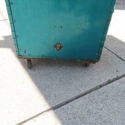 KUSTOM 1970 CASCADE GREEN 3-15" ORIGINAL CABINET EMPTY PICKUP ONLY SE. MICHIGAN RARE! image 10