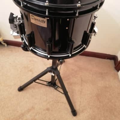 Dynasty 14"x12'' DFX Marching Snare (P01-DFX14) with stick bag and Dynasty Stand image 2