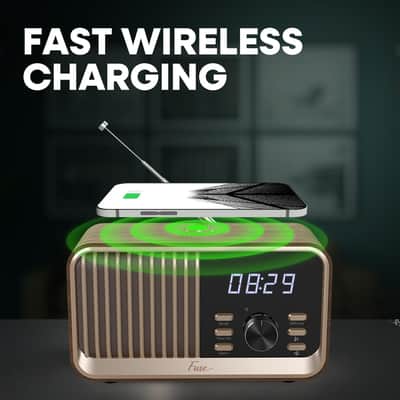 Fuse Hark Bluetooth Radio Speaker 10W Wireless Charger FM Radio Alarm Clock image 3